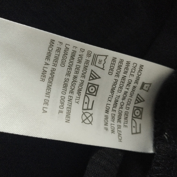 LOGO Lavish Embroidered Black Mesh Slub Knit Top XL - Picture 12 of 12